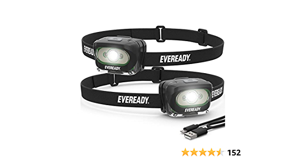2-Pack Eveready Rechargeable IPX4 Water Resistant LED Headlamps $8.97 - $8.97