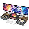 WESTREE Dual Monitor, TV, Printer Stand Riser with Two Drawers, Extra Large Storage 36.22 x 8.66 x 4.92&amp;quot; (Rustic Brown) $29.99 + Free Shipping w/ Prime or on $35+