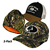 3-Pack Mossy Oak Headwear Caps Beanies