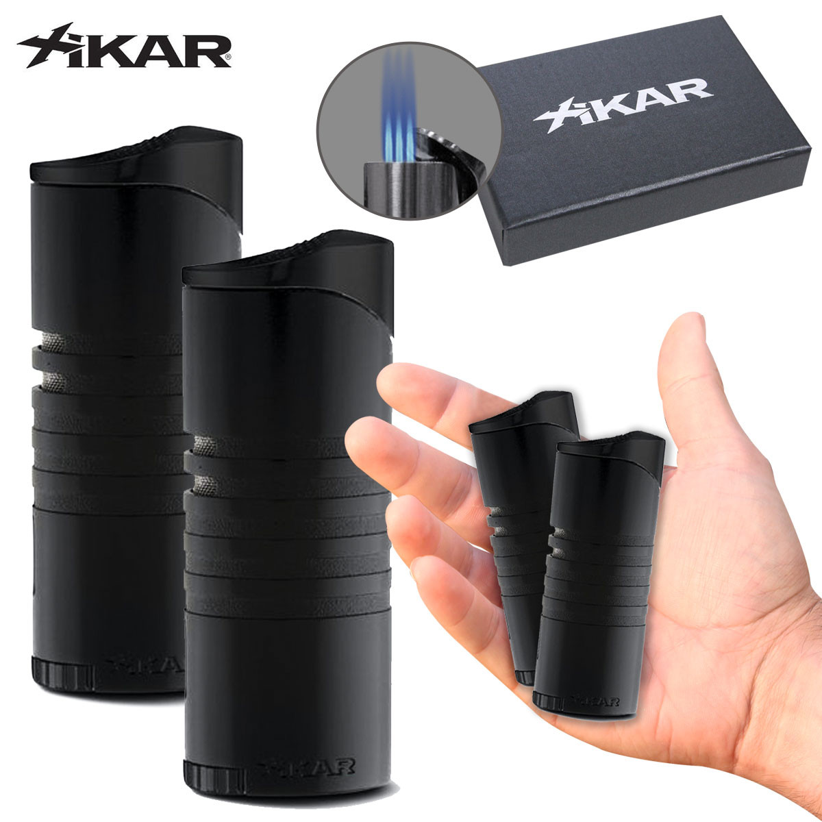 Set of 2: Xikar Ellipse III Triple Flame Lighter $35 + Free Shipping at CigarPage