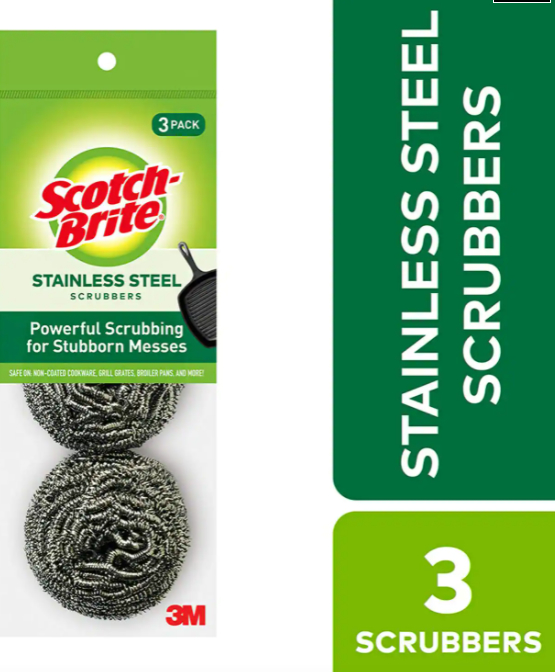 3-Pack Scotch-Brite Stainless Steel Scrubbers $1.67 at Amazon