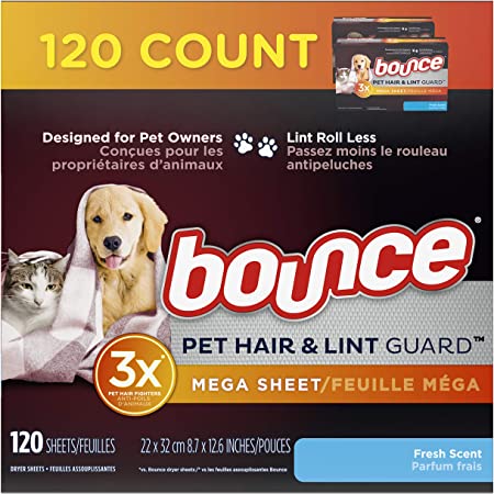 120-Ct. Bounce Pet Hair and Lint Guard Mega Dryer Sheets $6.25 at Amazon