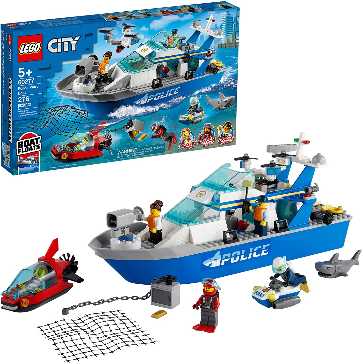 276 pc. LEGO City Police Patrol Boat 60277 Building Kit $48.49 + Free Shipping