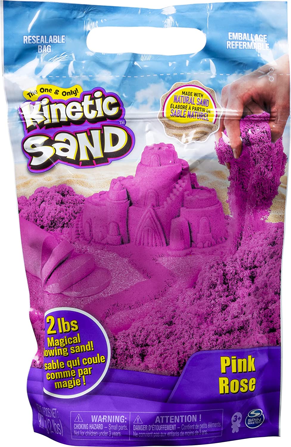 2 Pounds Kinetic Sand The Original Moldable Sensory Play Sand (Pink) $5.99 + Free Ship w/Prime