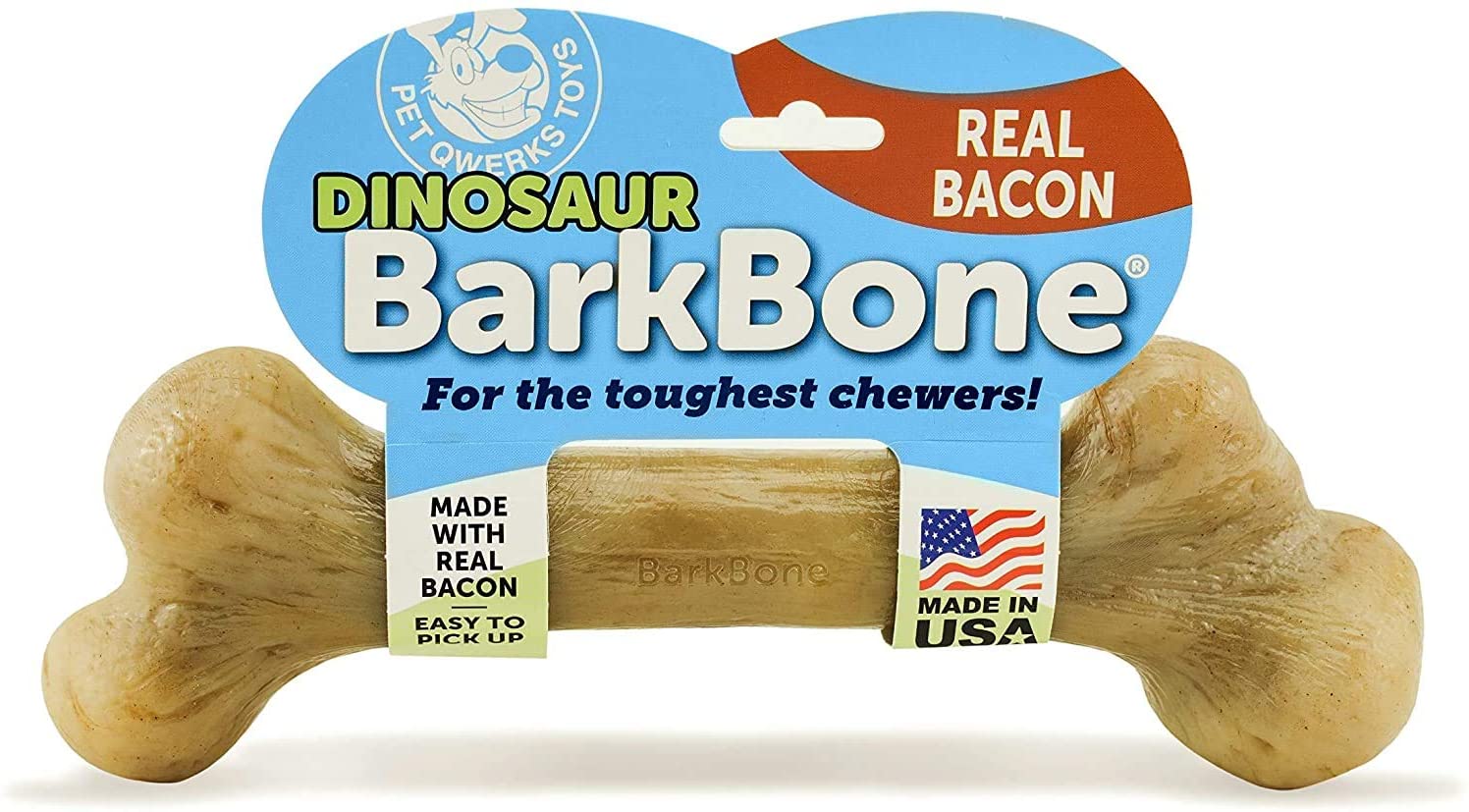 Pet Qwerks Extreme Dinosaur BarkBone Dog Chew Toy (Extra Large) *Bacon $7.23 + Free Ship w/prime