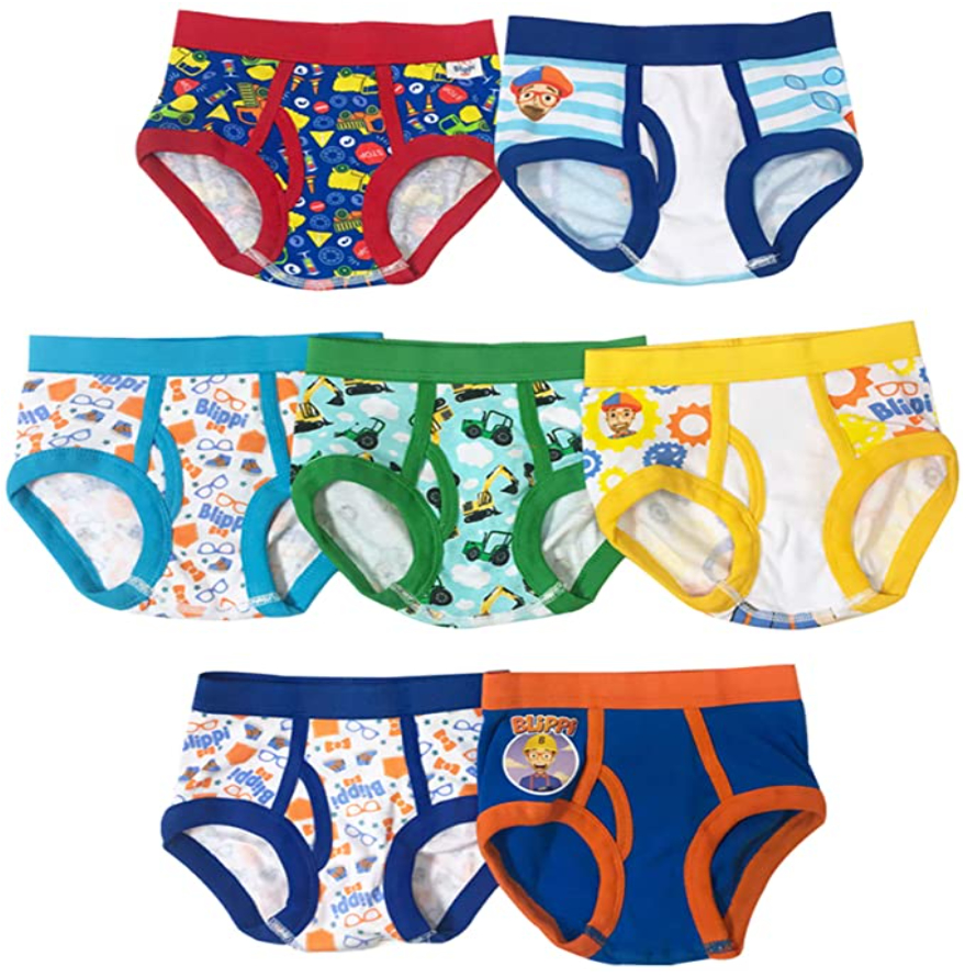 7 Pk. Blippi Boys' Underwear Multipacks 2T-3T $11.99 + Free Shipping w/Prime