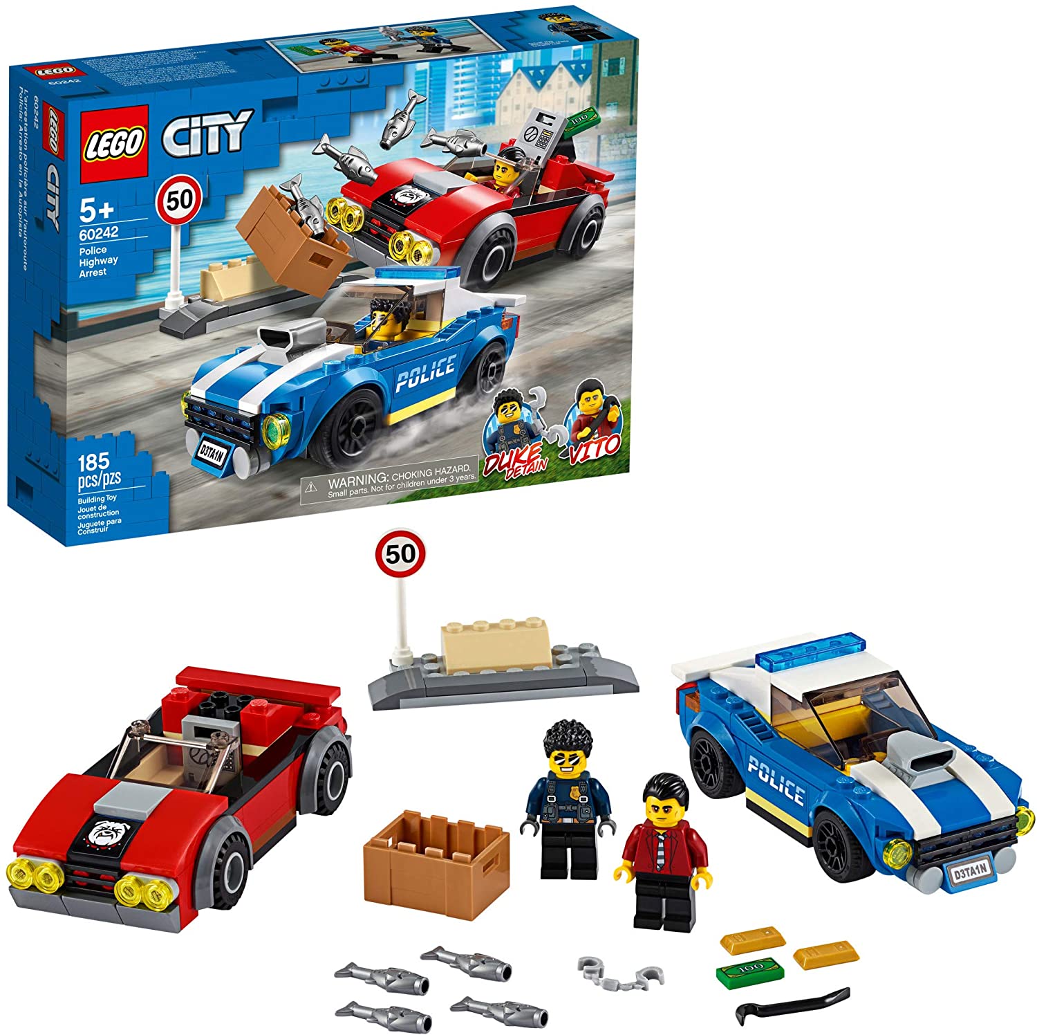 185 Pce. LEGO City Police Highway Arrest 60242 Police Toy $21.88 + Free Ship w/Prime