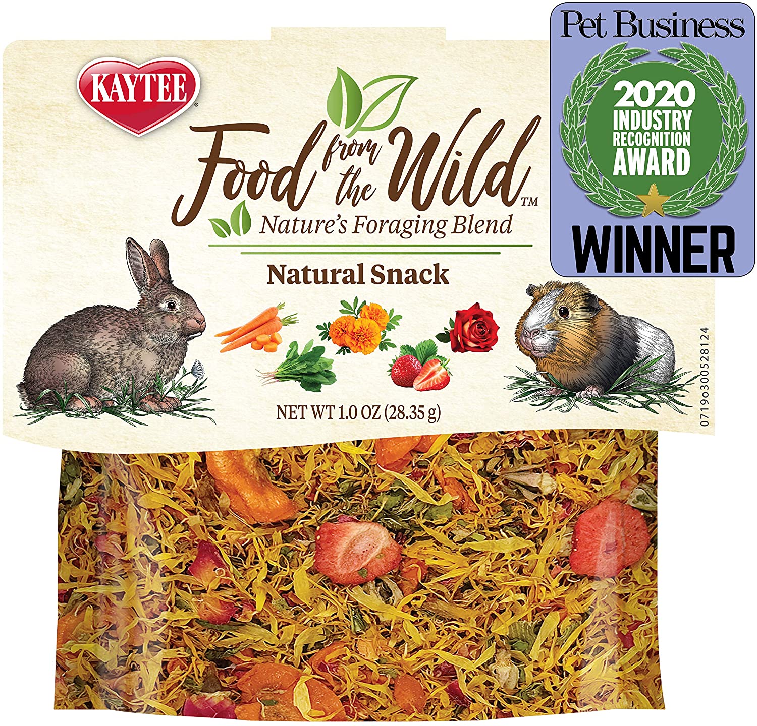 1oz. Kaytee Food from The Wild Natural Snack (Carrot, Marigold, Rose Petal, Spinach, Strawberry) $1.84 + Free Ship w/Prime