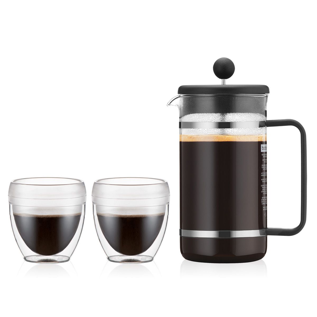 Bodum: French Press coffee maker, 8 cup SAN Beaker PLUS 2 pcs Pavina Outdoor 8 oz. Glasses $17.99 & More