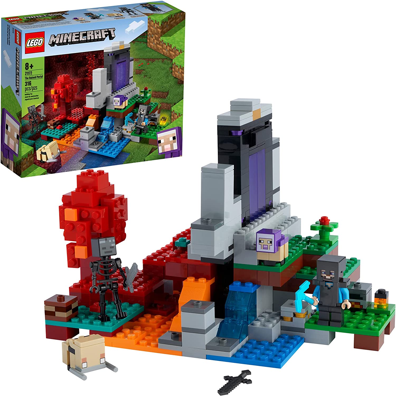 316 pc. LEGO Minecraft The Ruined Portal 21172 $24.00 - Amazon / Walmart