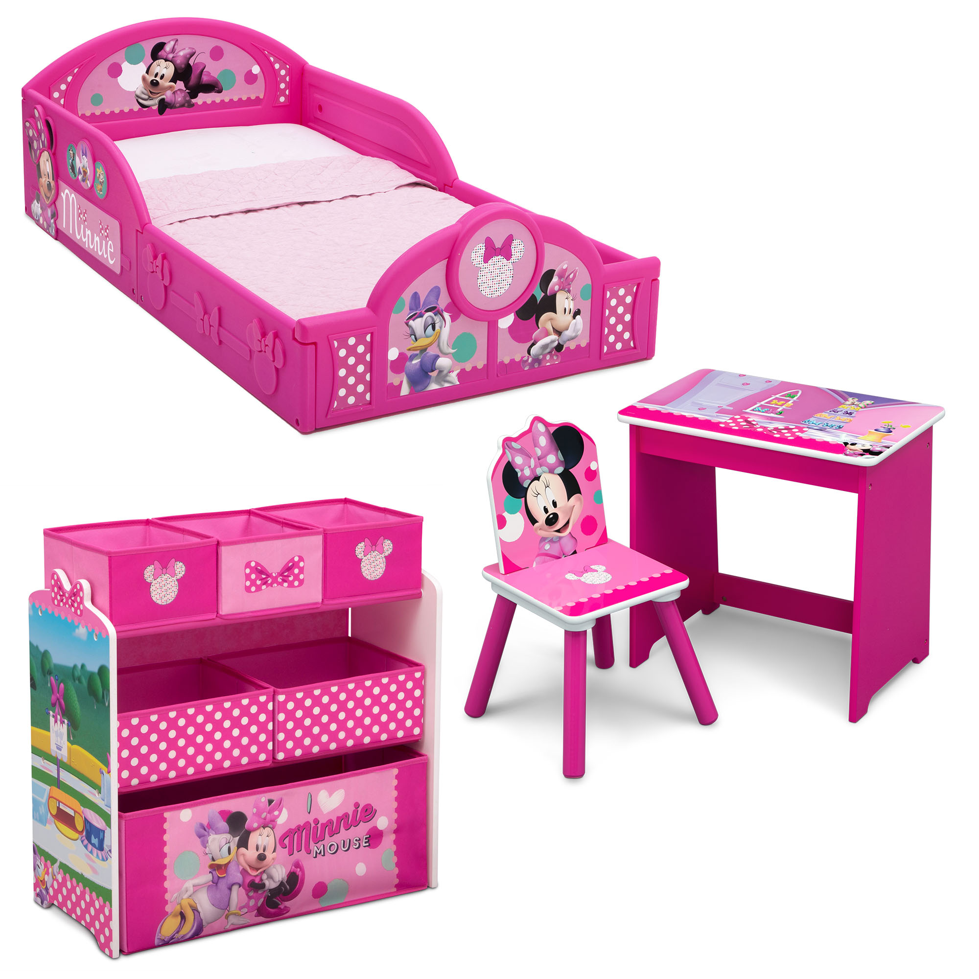 Delta Children 4-Piece Toddler Bedroom Set (Minnie or Mickey Mouse, Baby Shark, Frozen, Batman & More) $99 + Free Shipping