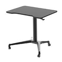 Workstream by Monoprice Gas-Lift Height Adjustable Sit-Stand Mobile Rolling Laptop Computer Desk (Black) $120 + Free Shipping