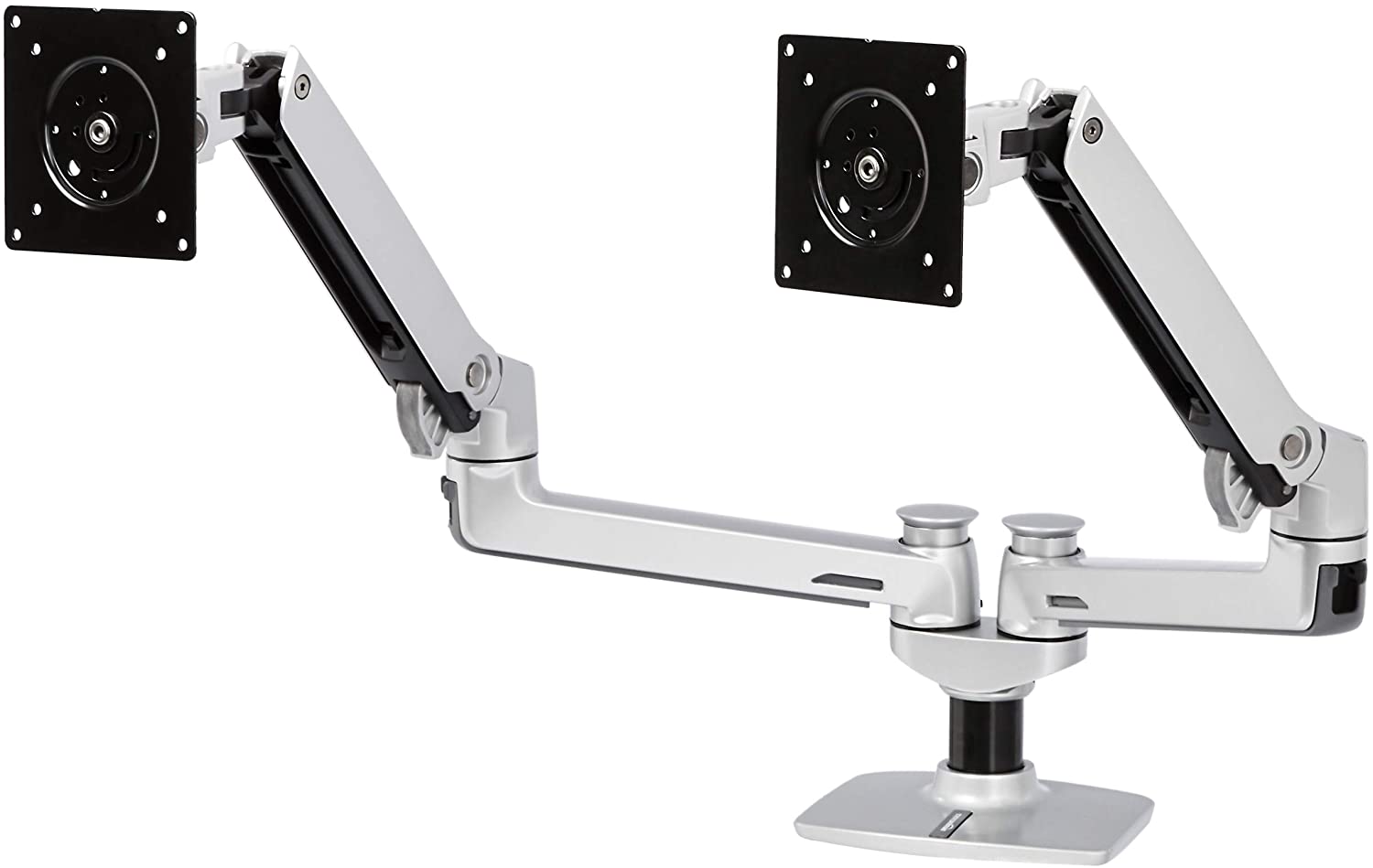Dual Arm Monitor Stand Lift Engine Arm Mount (Silver or Black) 110