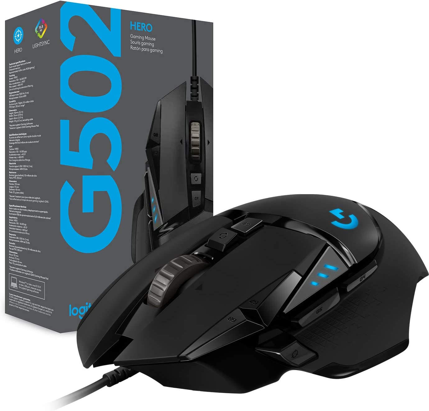 Logitech G G502 HERO Wired Gaming Mouse w/ RGB Lighting (Black) $39 + Free Shipping