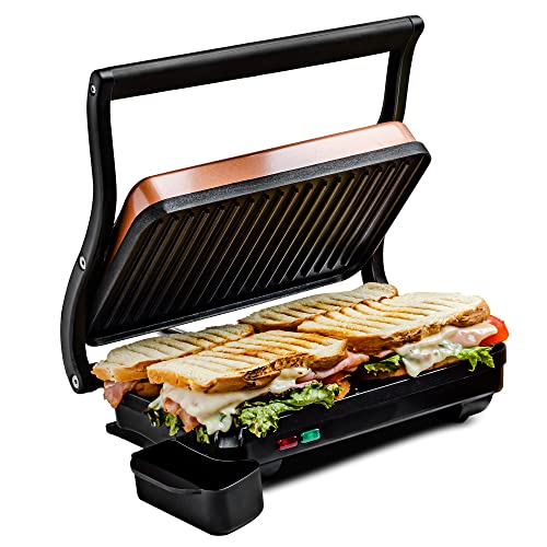 køretøj frugter last Ovente Electric Indoor Panini Press Grill with Non-Stick Double Flat  Cooking Plate & Removable Drip Tray (Copper) $19.99 + Free Ship w/ Prime