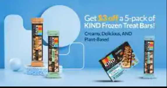 55% ($3) off Coupon - 5-pack of KIND Frozen Treat Bar ...