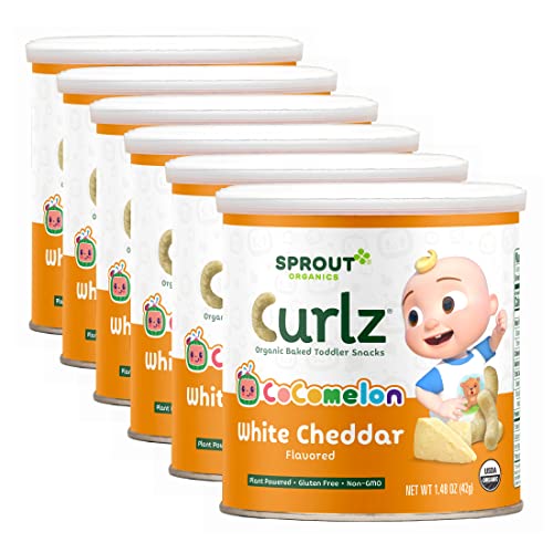 6-Pk. Canisters 1.48oz. CoComelon Sprout Organic Baby Food, Toddler Snacks (White Cheddar) $11.70 w/ s&s