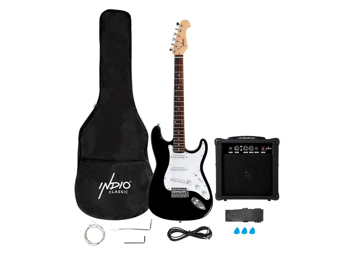 Monoprice Indio Cali Electric Guitar w/ 10W Amp, Strap, and Extra Strings $88.40 + Free Shipping