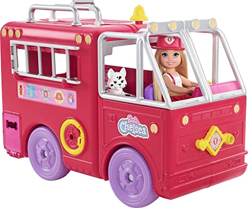 Barbie Chelsea Fire Truck Playset, Chelsea Doll (6 inch), Fold Out Firetruck $19.60 + Free Ship w/Prime