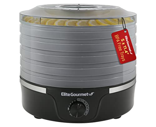 Elite Gourmet EFD319BNG Food Dehydrator, 5 BPA-Free 11.4" Trays $34.70 + Free Shipping