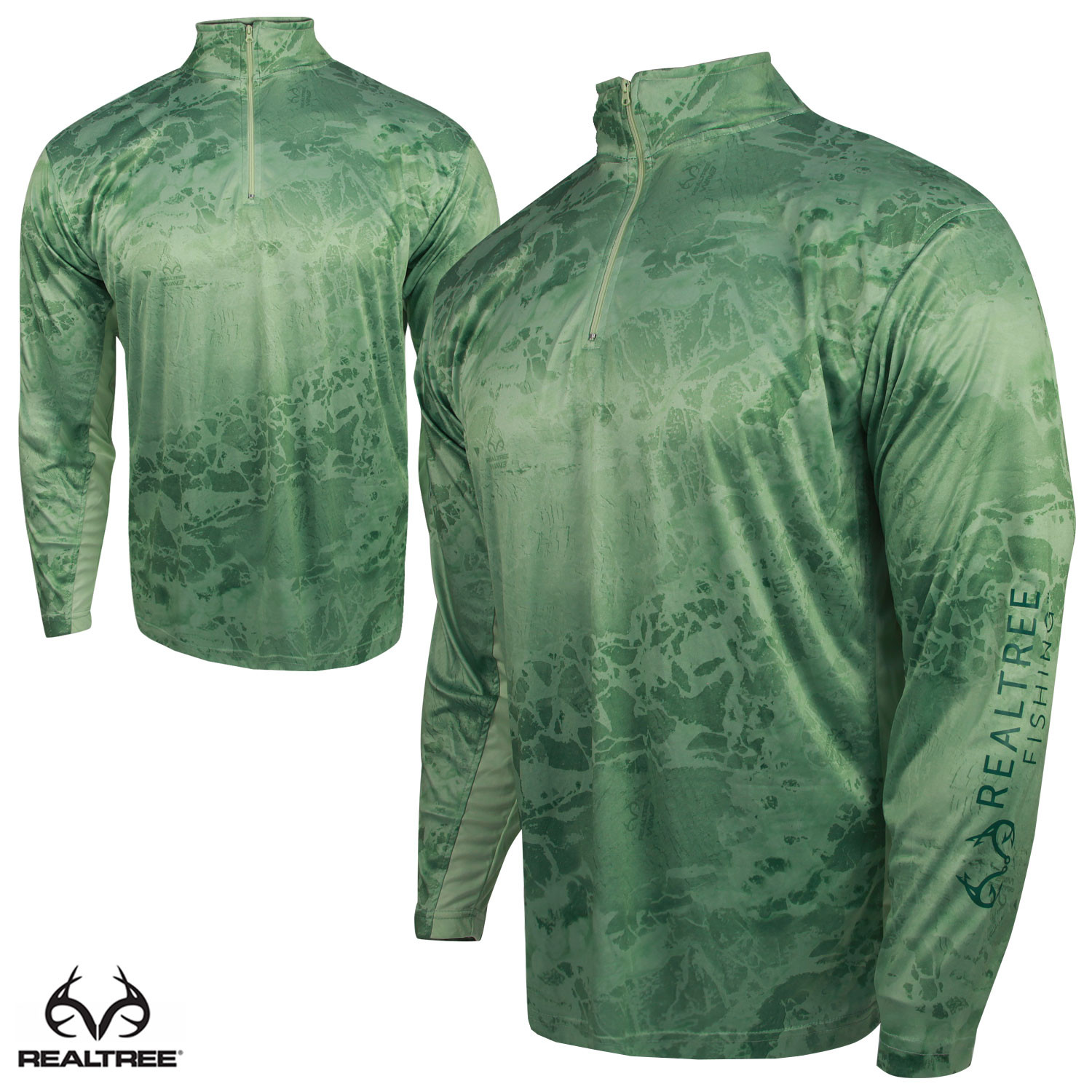 Realtree Fishing Performance Long Sleeve 1/4-Zip Shirt $16.99 + Free ...