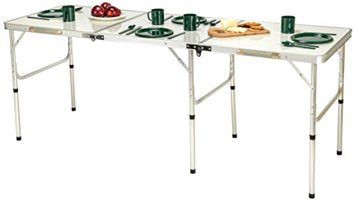Portable Lightweight Aluminum Folding Table by Trademark Innovations (23.6" x 70" x 27.5") $38.05 + Free Ship