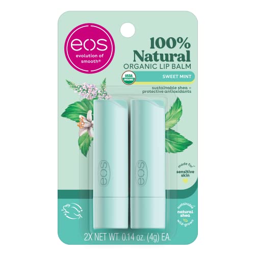 2-Pack eos 100% Natural & Organic Lip Balm Sticks (Sweet Mint) $4.12 w/s&s