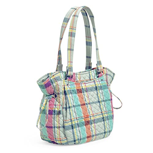 Vera Bradley womens Cotton Glenna Satchel Purse Handbag (Pastel Plaid) $38 + Free Ship
