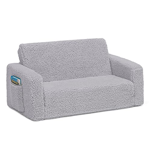 Delta Children Cozee Flip-Out Sherpa 2-in-1 Convertible Sofa to Lounger for Kids (Grey) $47.99 + Free Ship