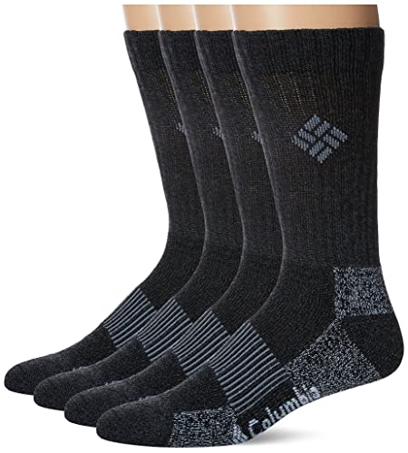 4-Pairs Columbia Mens Mid-calf Moisture Control Ribbed Crew Casual Socks (Assorted) 10-13 / 13-15 US $13.00 + Free Ship w/Prime
