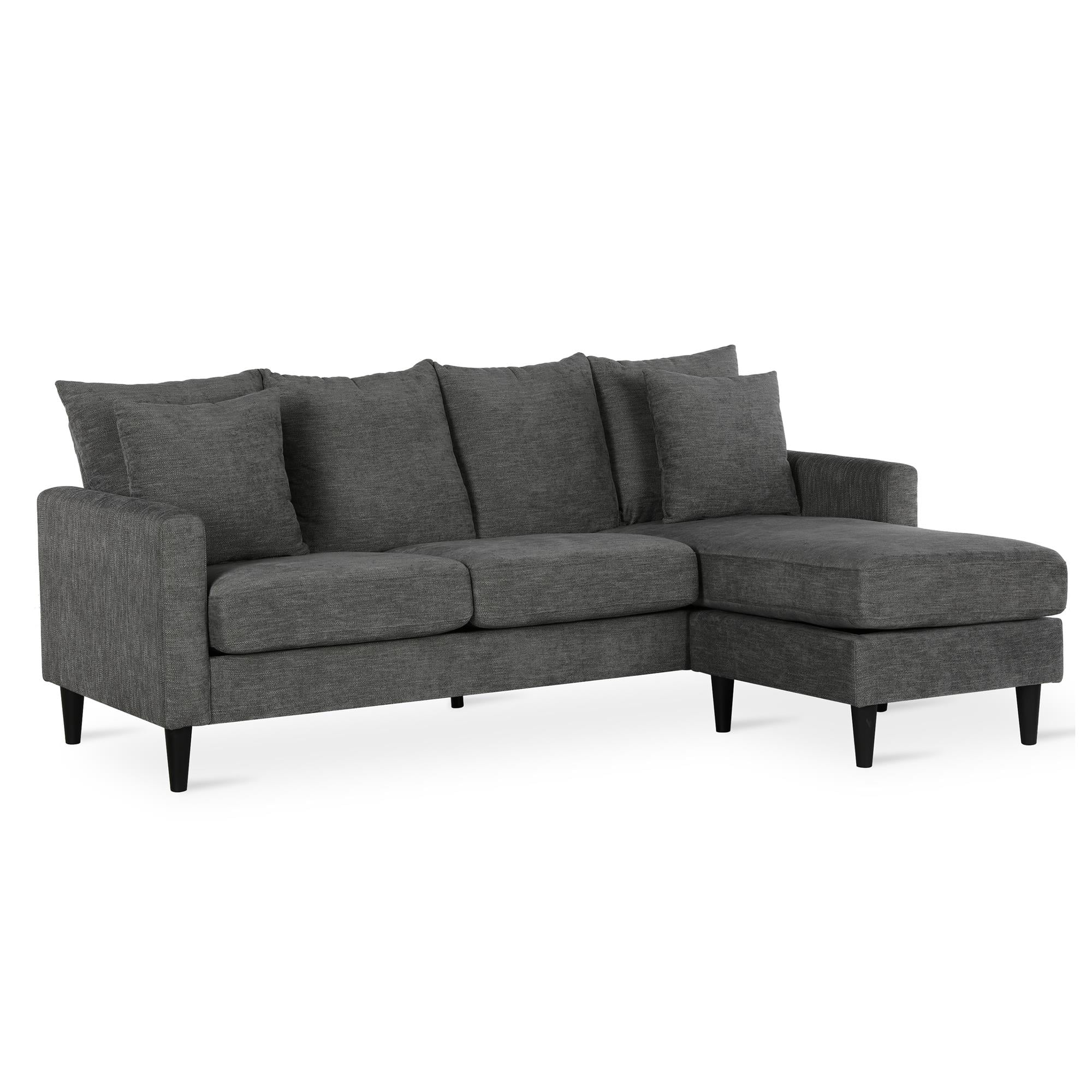 DHP Keaton Reversible Sectional with Pillows (Gray) $354 + Free Shipping