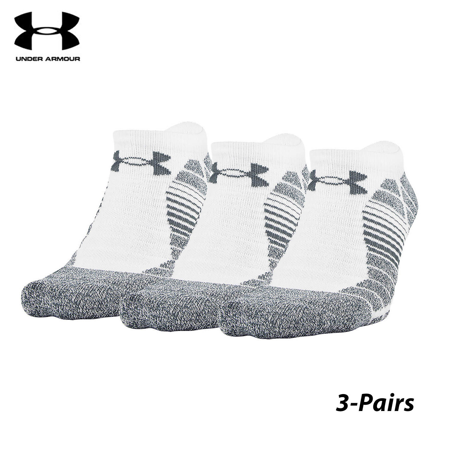 3 Pairs Under Armour Elevated Performance No Show Socks (L) 11 + Free Shipping