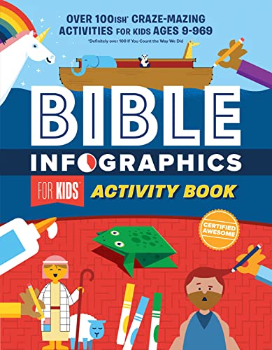 144 Pg. Kids Activity Book Bible Infographics Over 100+ Craze-Mazing Activities $5.59 + Free Ship w/Prime