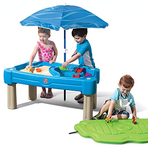Step2 Cascading Cove Sand & Water Table with Umbrella 6-pc Accessory Set Included (Blue) $79.69 + Free Ship