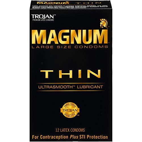 12-Count Trojan Magnum Thin Lubricated Condoms (Large) $5.58 w/ Subscribe & Save