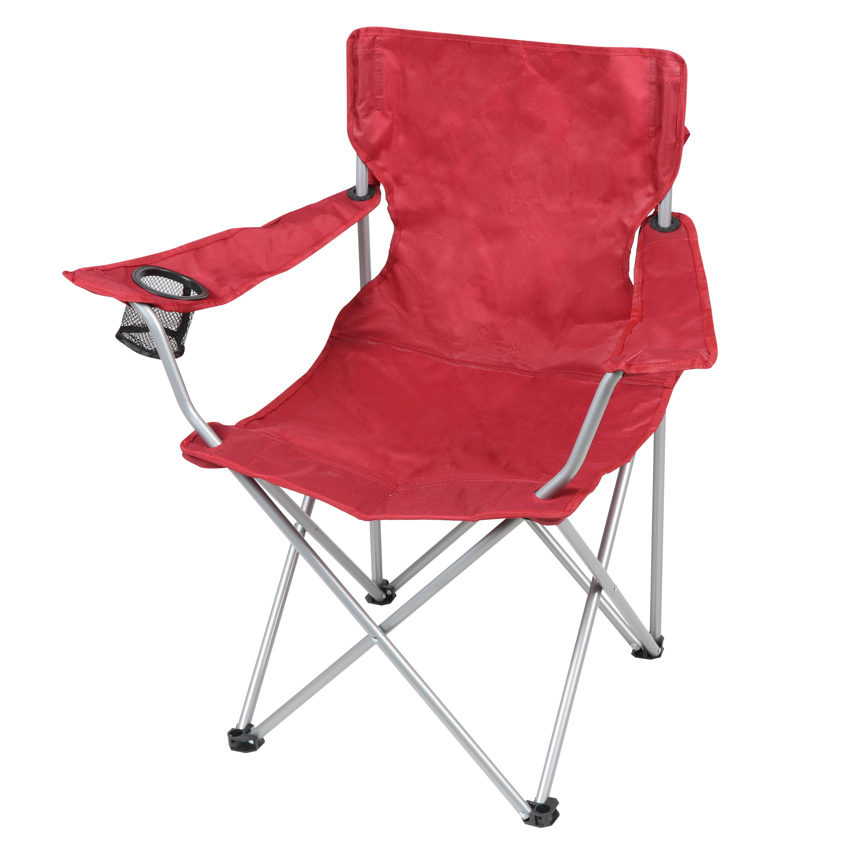Ozark Trail Basic Quad Folding Camp Chair w/ Cup Holder (Red, Adult) $7.88 + Free PickUp at Walmart or Free S&H w/ Walmart+ or $35+