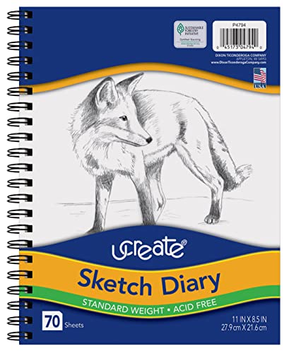11" x 8-1/2" 70 Pages UCreate Sketch Diary $3.20 + Free Ship w/Prime