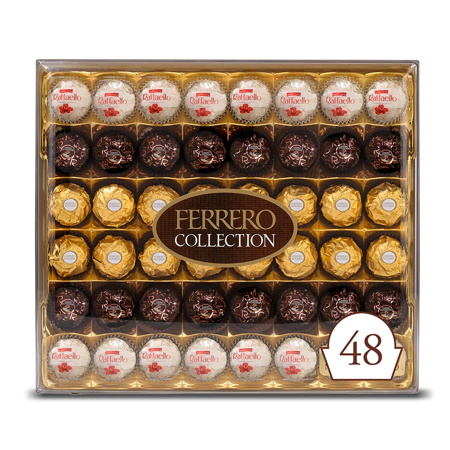 48-Count Ferrero Rocher Collection Fine Hazelnut Milk Chocolates Gift Box $14.25 + Free Ship w/Prime