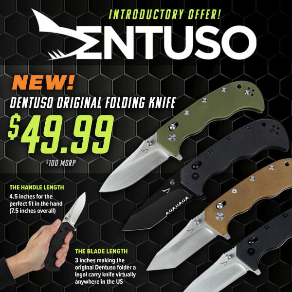 Dentuso Original Folding AUS8 or D2 TiNi Knife / Knives $49.99 + Free Ship