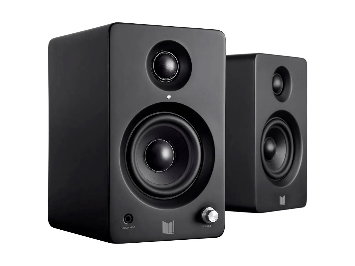 Monolith by Monoprice MM-3 Powered Multimedia Speakers with Bluetooth with Qualcomm aptX Audio (Pair), Black $144 + FS