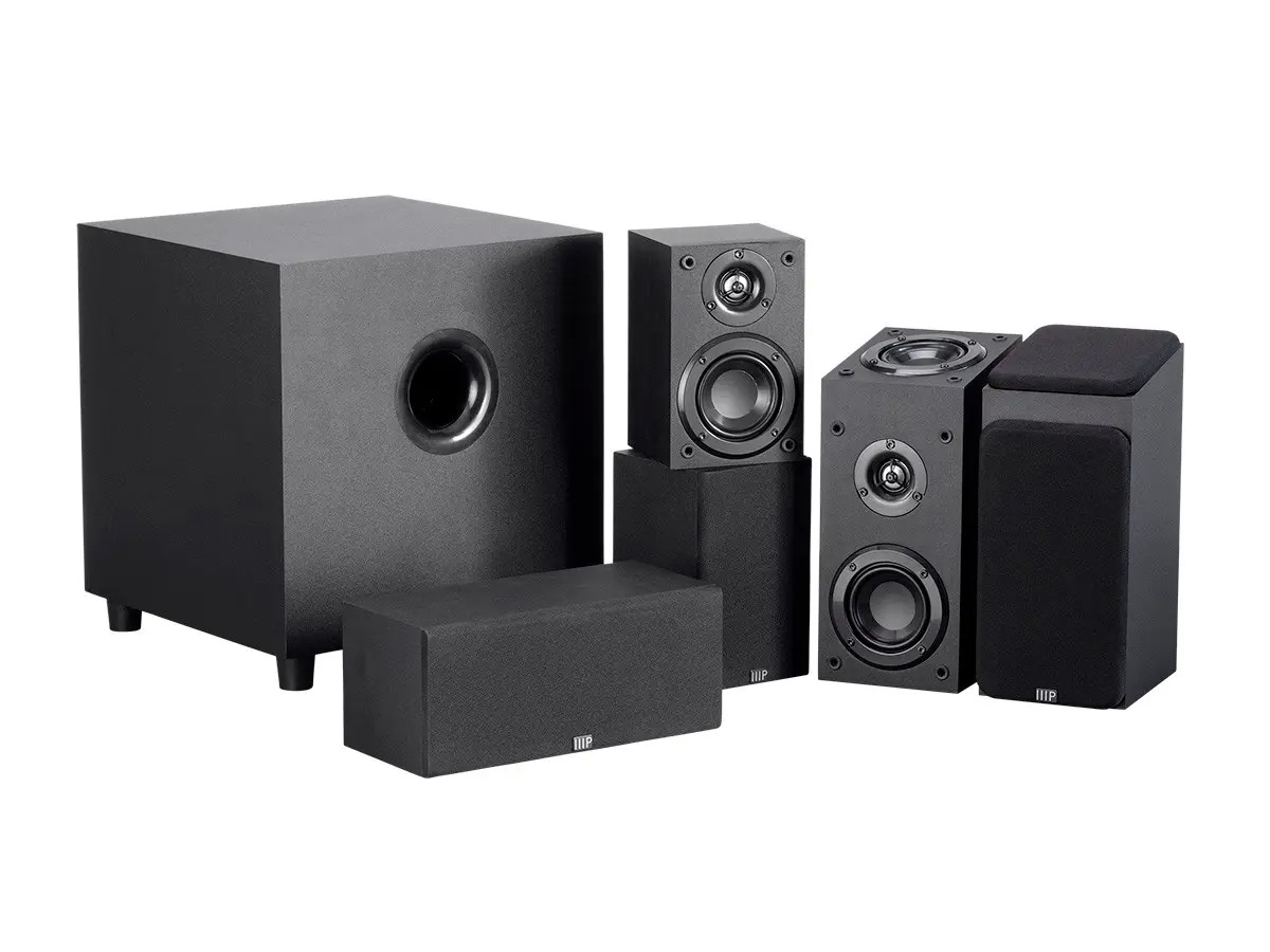 Monoprice Premium 5.1-Channel Home Theater System w/ Subwoofer & More $127.99 + FS