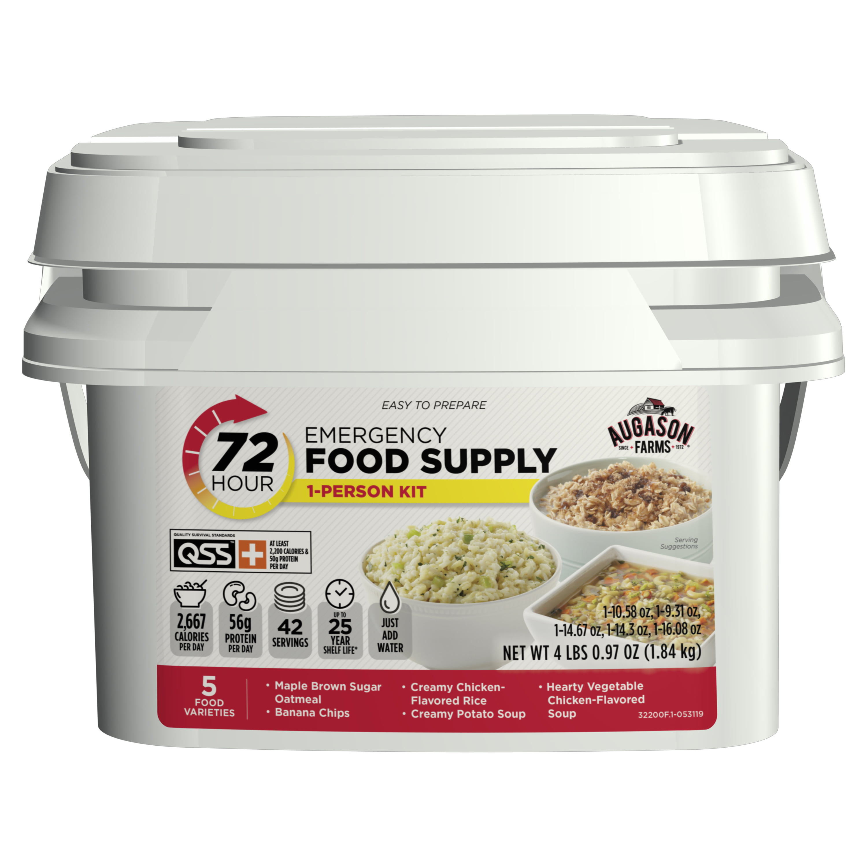 4-Lb 1-Oz Augason Farms 72-Hour 1-Person Emergency Food Supply Kit $24.97