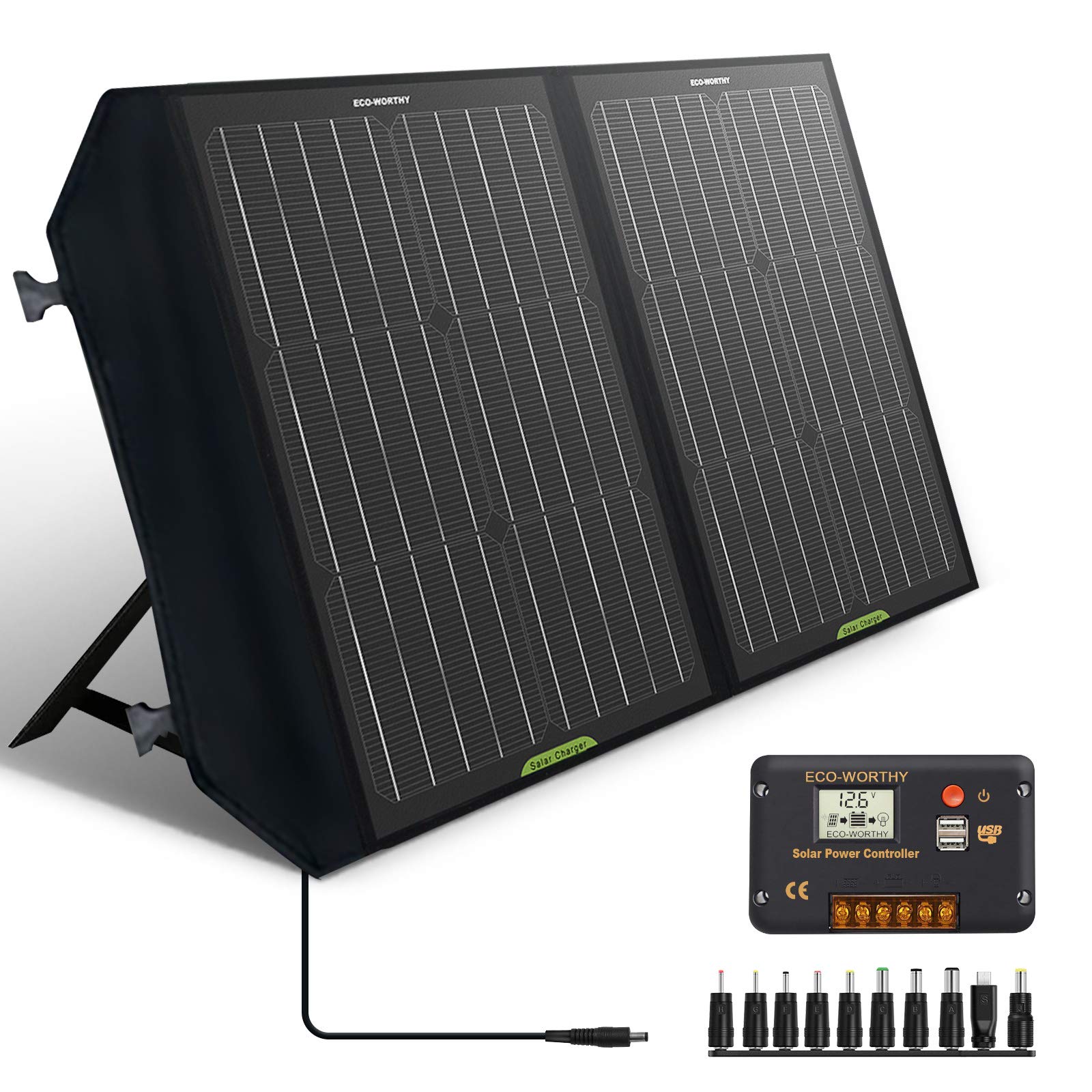 Eco-Worthy 60W Portable Solar Panel w/ 20A Controller $59.99 + Free Ship