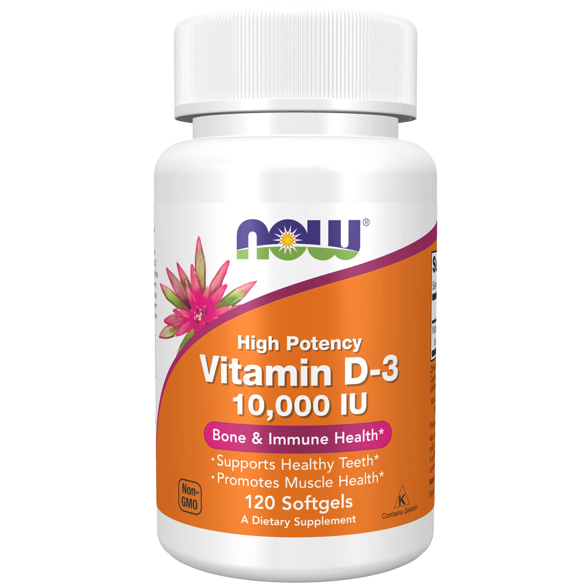 120 Softgels NOW Supplements, Vitamin D-3 10,000 IU $5.09 w/s&s