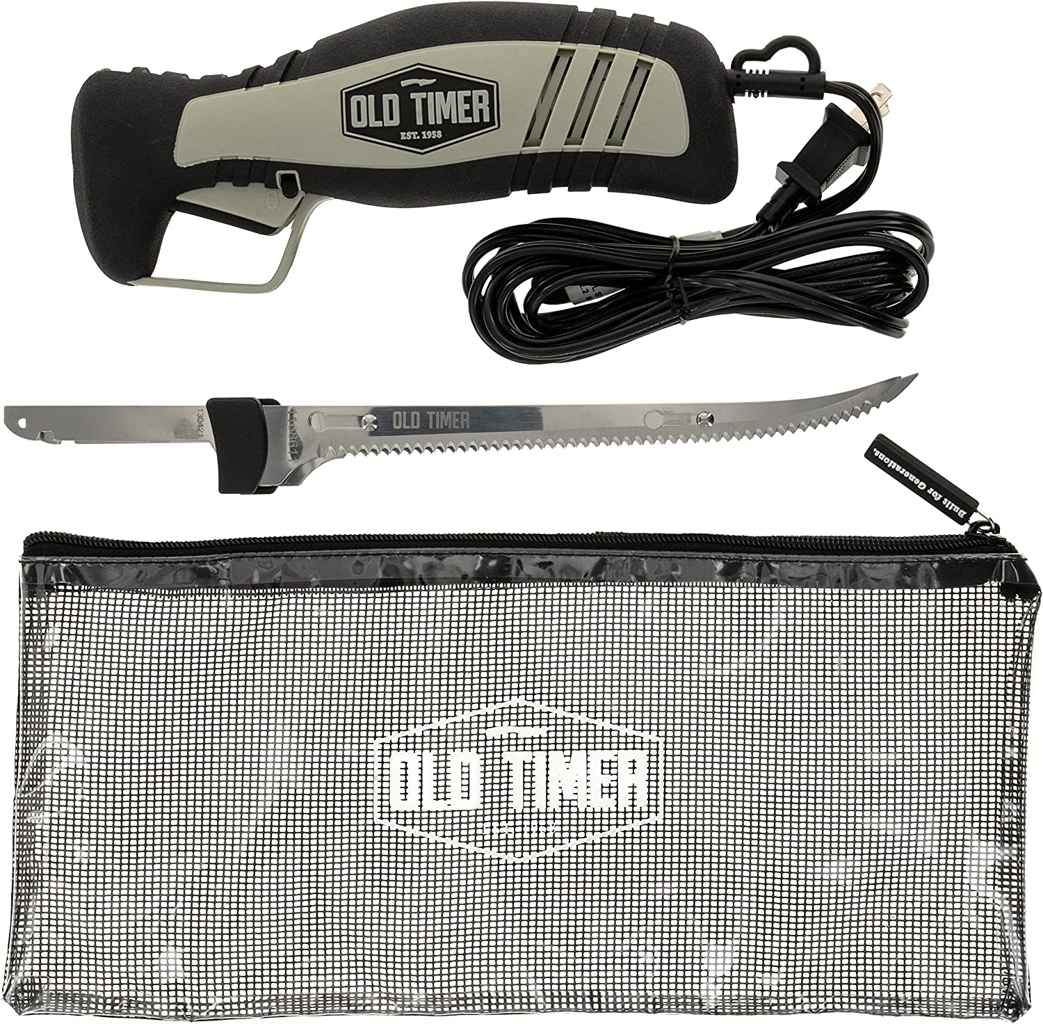 Old Timer LiIon Cordless and 110V Electric Fillet Knives with 8in
