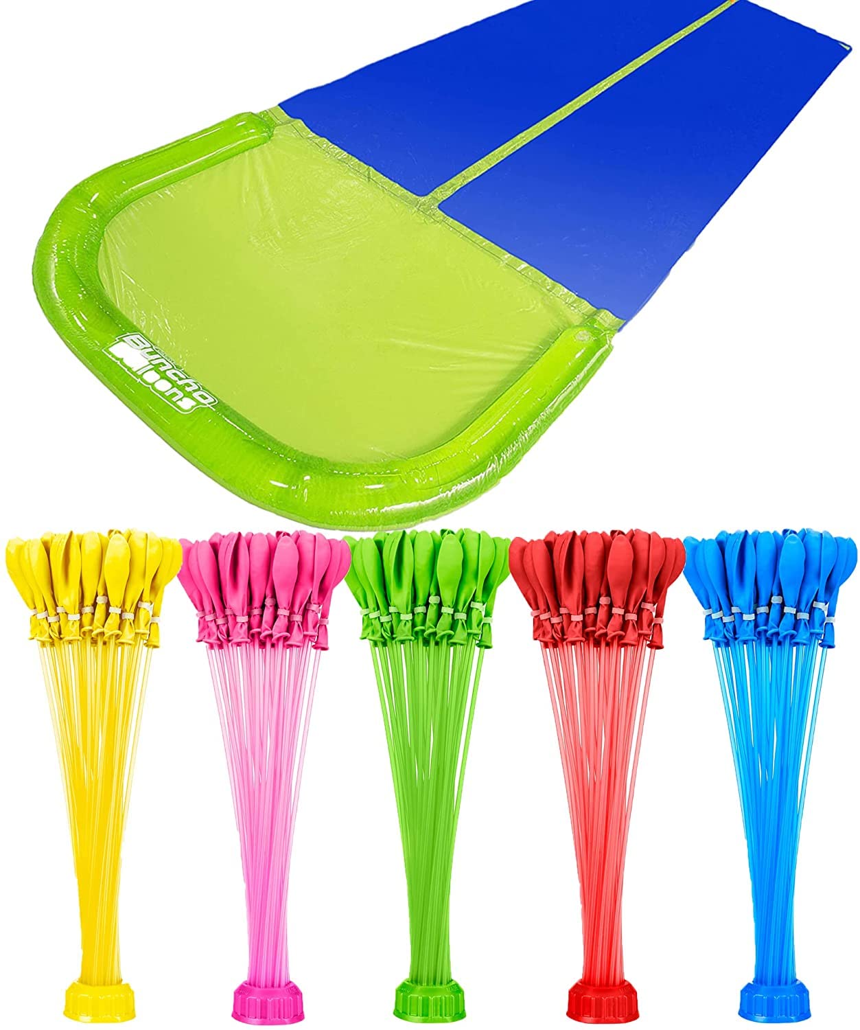Bunch O Balloons Water Slide Wipeout 2 Lane + 5 Balloon Bunches (165