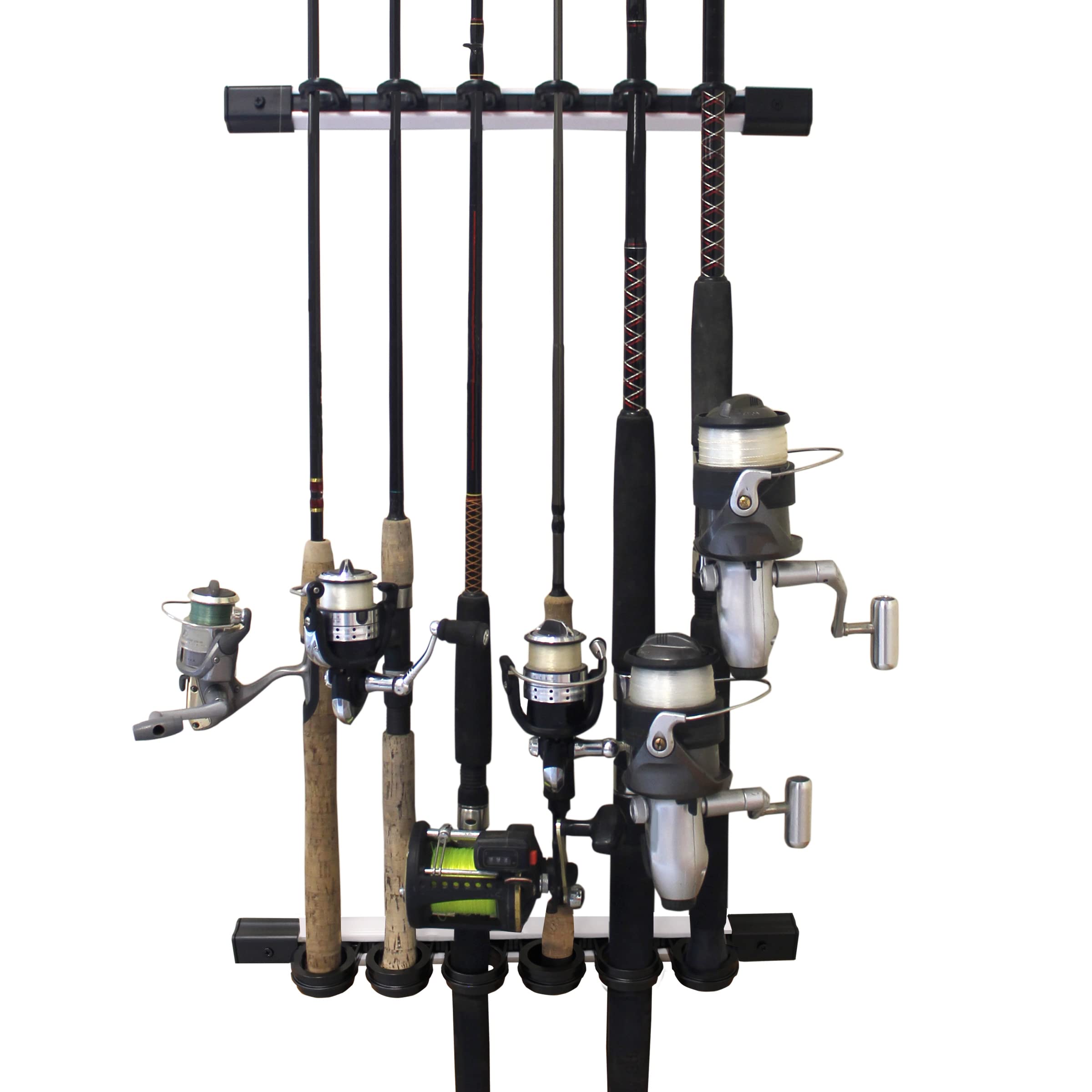 6 Rod Holder Rush Creek Creations All Weather Fishing Rod Storage Wall, Ceiling, or Garage. Rack $13.55 + Free Ship w/Prime $25 or $35+