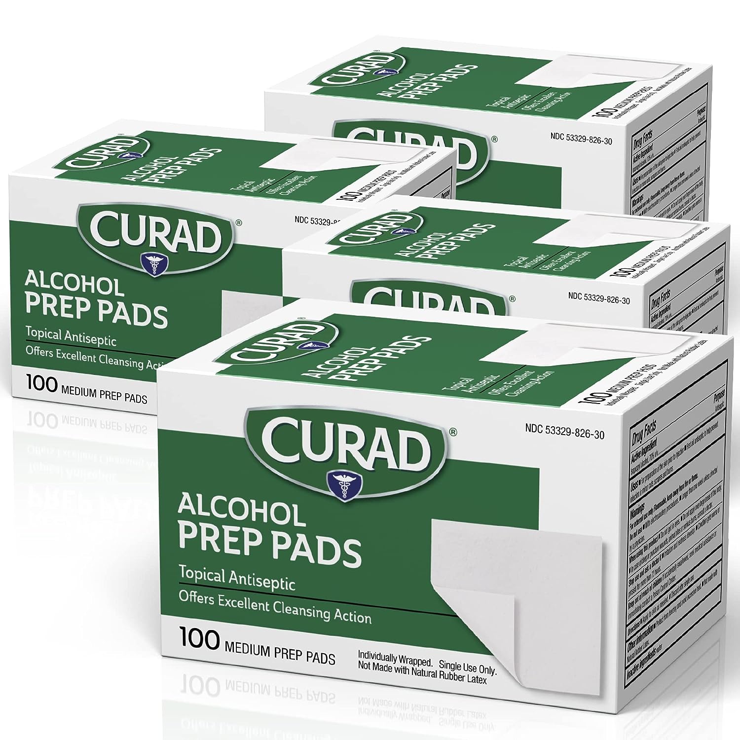4-Pack 100-Count Curad Alcohol Prep Pads $4.49 + + Free Ship w/Prime or on orders $35+
