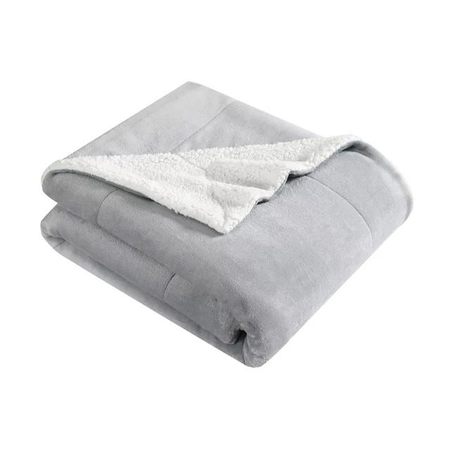 Eddie Bauer 50" x 60" Reversible Sherpa Fleece Throw Blankets (Various) $10.40 (Dark or Med. Gray) + Shipping is free with Walmart+