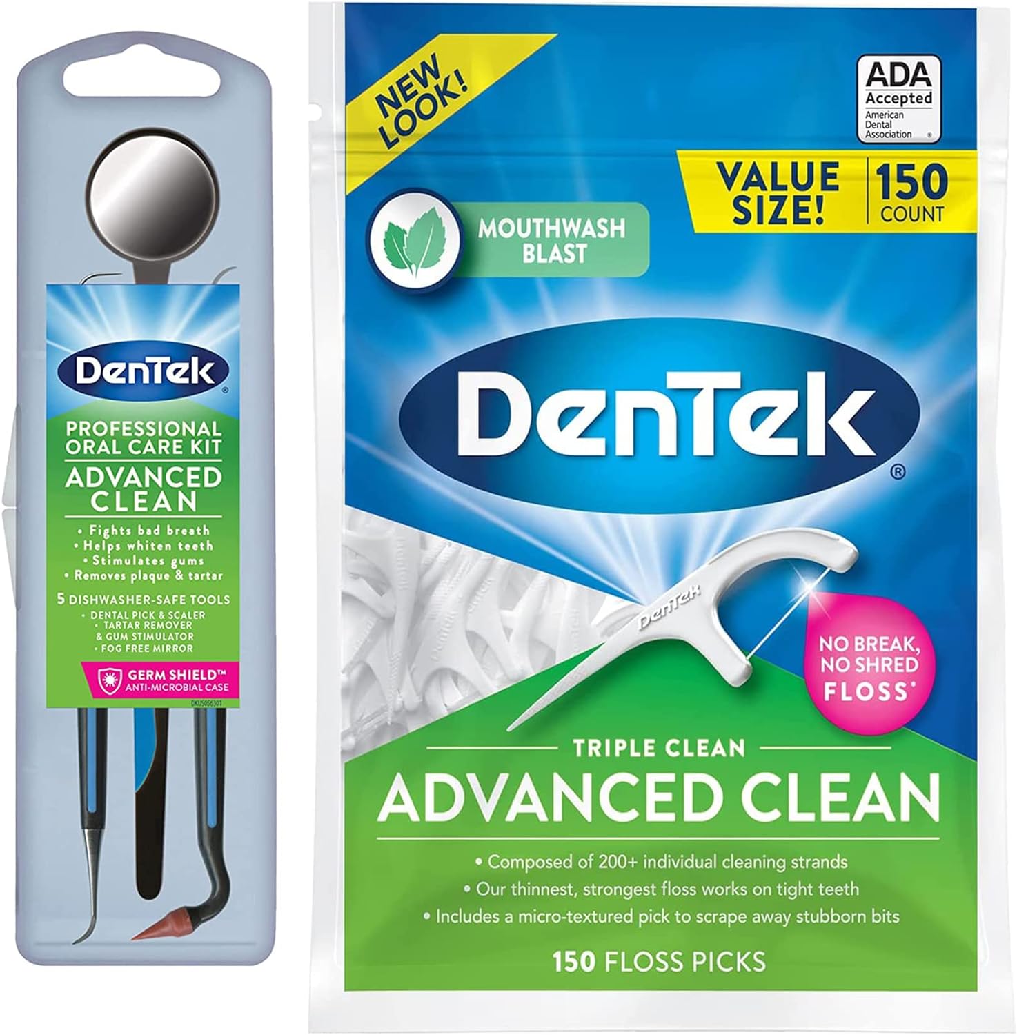 DenTek Professional Oral Care Kit + 150-Ct DenTek Advanced Clean Floss Picks $3.70 + Free Ship w/Prime or $35